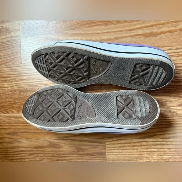 Converse Purple All Star Sneakers Shoes Women’s Size 10 or Men’s 8 Excellent - Picture 9 of 10